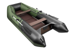 Броня-340 СК слань+киль зеленый-черный (Лодка ПВХ под мотор с усилением)