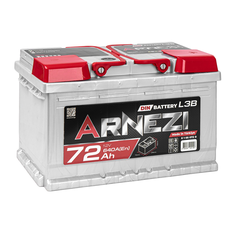 Аккумулятор ARNEZI DIN SMF 72 А/ч обратный R+ 278x175x175 L3B EN 640 А