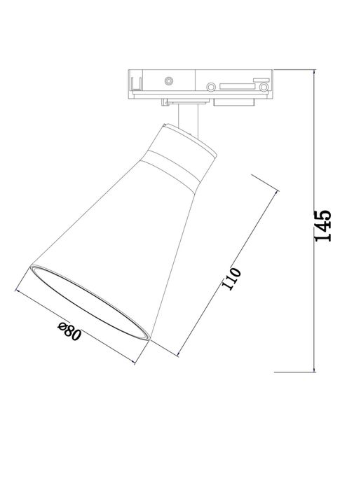 Трековый светильник Maytoni TR022-1-GU10-B