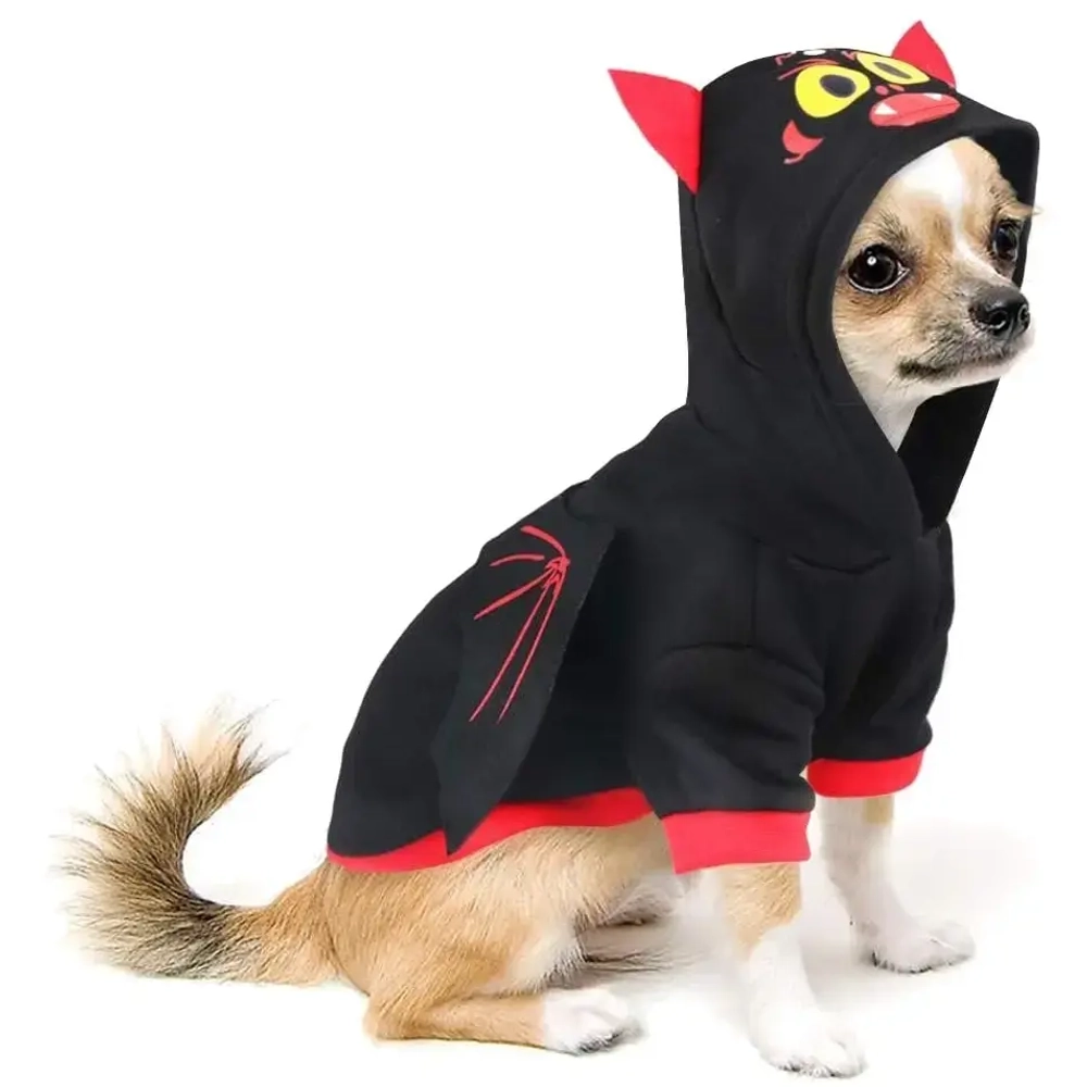 Кофта - толстовка с капюшоном для собак мелких пород «Летучая мышь», размер XL (50*40*26см)