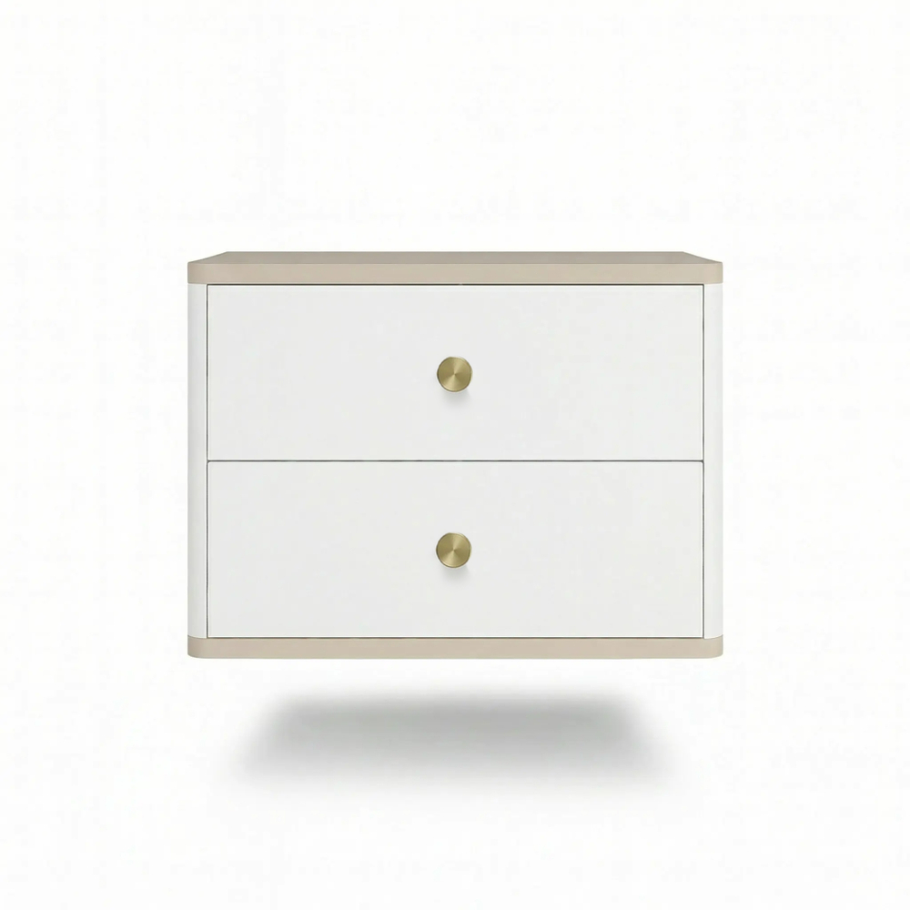 Тумба прикроватная подвесная ROYAL 5302 эко (Макиато-р.золото)