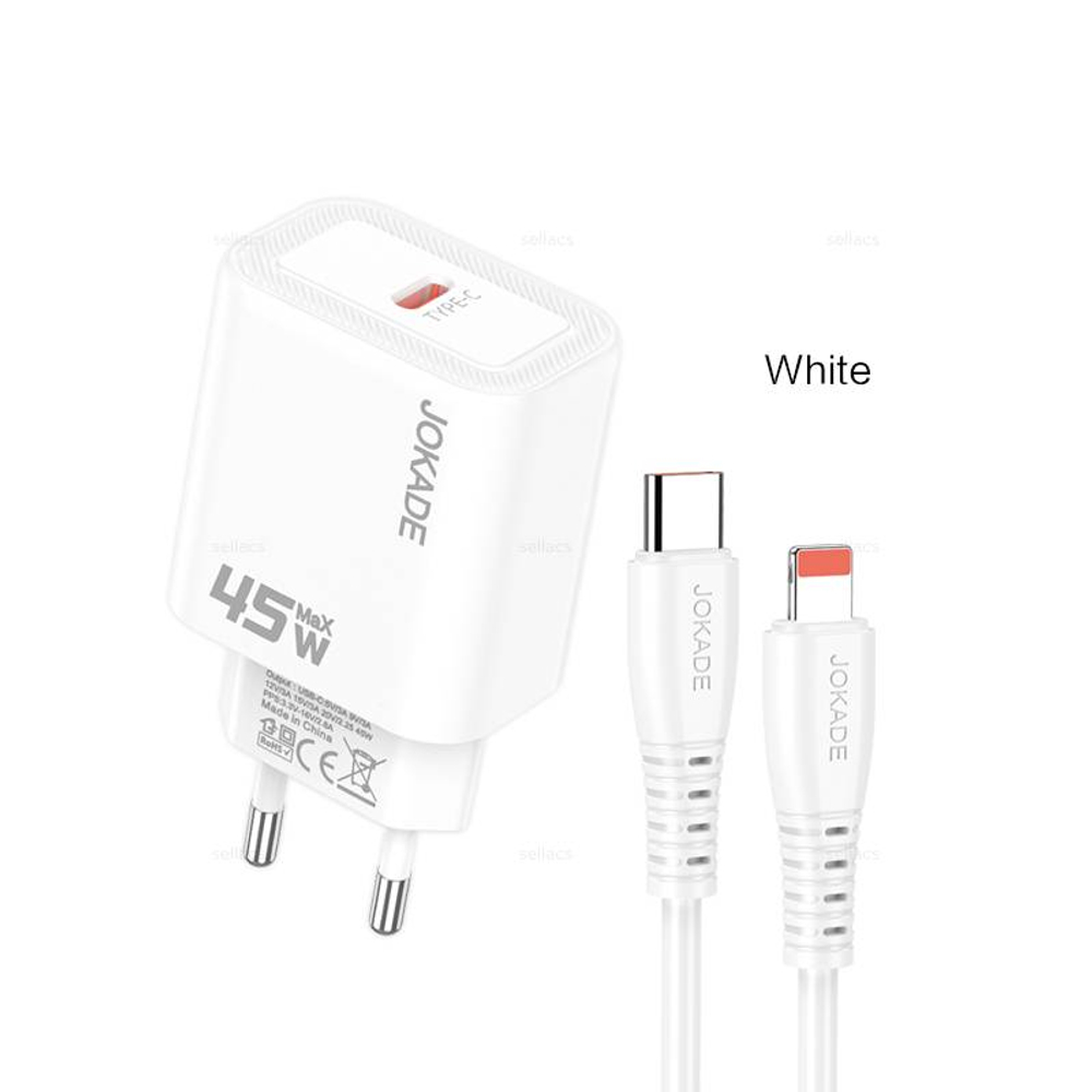 JOKADE JB0137, Зарядное устройство PD45W на устройства Lightning
