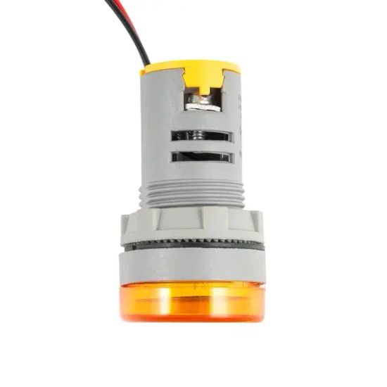 Цифровой панельный вольтметр/амперметр AD16-22VAMS 0-100 А круглой формы, желтый