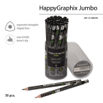 Карандаш ч/г 3,5мм "HappyGraphix Jumbo. Start Up" 4В (Альт)