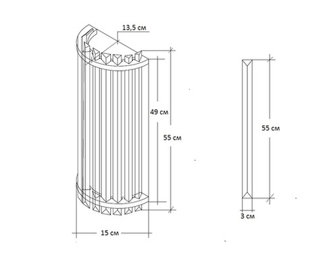 Бра настенное для спальни Garda Decor Lloyd M 62GDW-D007K5B/550