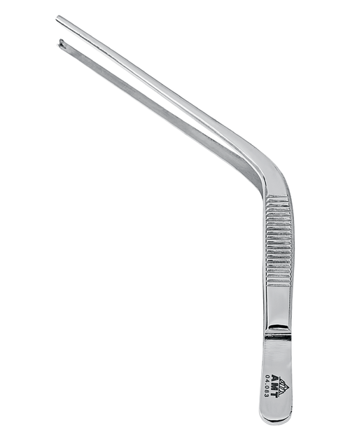 Пинцет ушной хирургический горизонтально - изогнутый