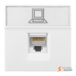 Розетка RJ45 кат, 5e, 2 модуля EKF