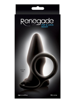 Эрекционное кольцо с анальной пробкой Pop & Lock Rocky (Цвет: черный)