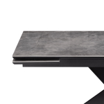 Керамический стол Woodville Хасселвуд 160(220)х90х77 baolai, черный, ножки черные