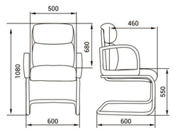 Кресло для руководителя НАДИР ХРОМ КОНФ