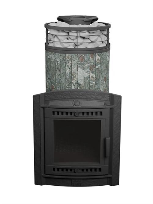 Банная печь «Атмосфера XL» Жадеит ЛАМЕЛЬ+СЕТКА