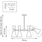 Люстра на штанге Lightstar DUMO 816066