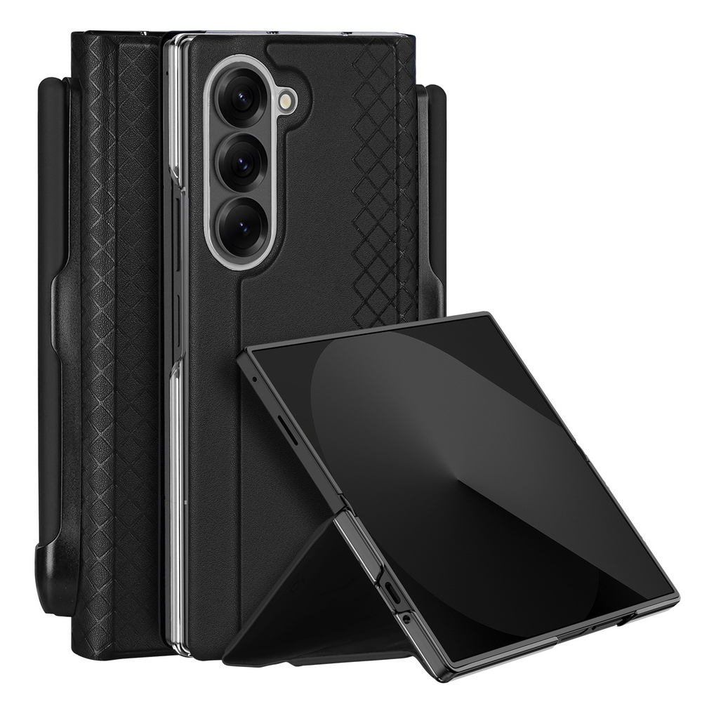 Чехол с премиальной искусственной кожи с MagSafe от Dux Ducis для Samsung Galaxy Z Fold 7, серия Bril Series Case (версия с S Pen)