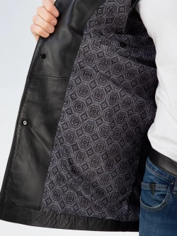 Кожаная куртка демисезонная пиджак