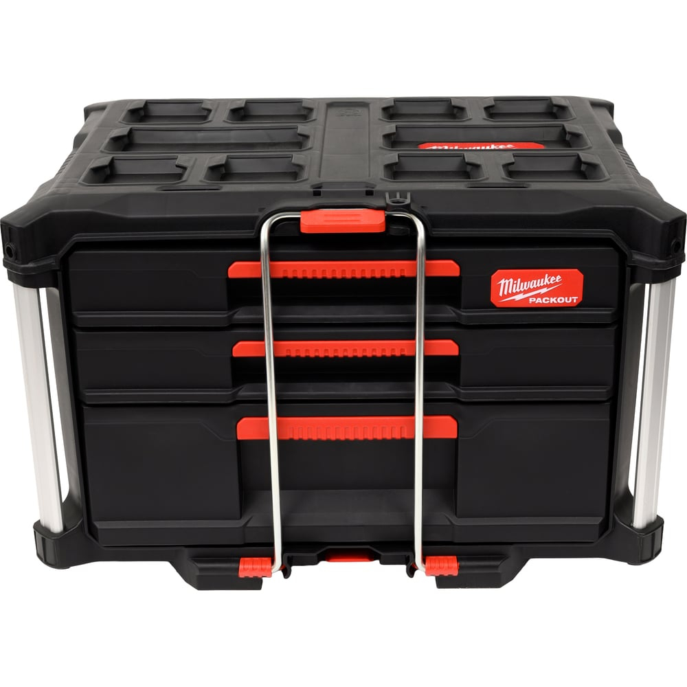 Ящик Milwaukee PACKOUT с 2+1 выдвижными отсеками 4932493190