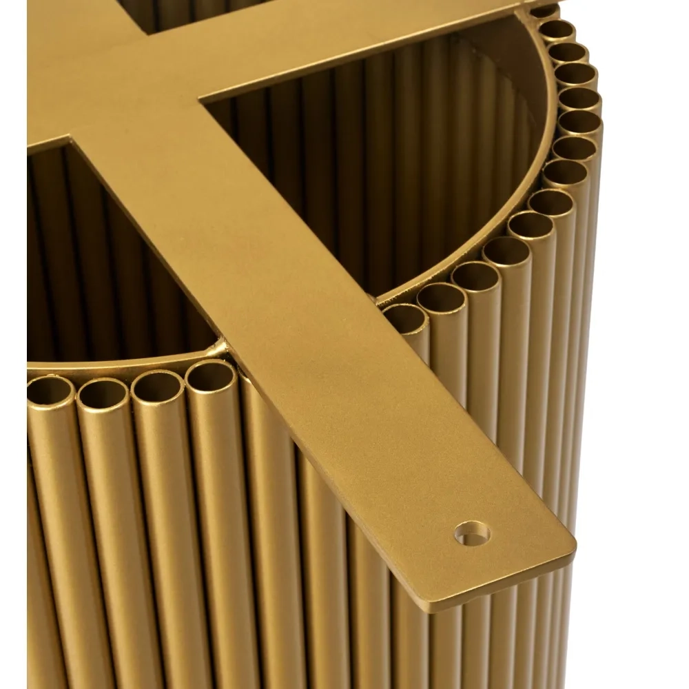 Стол Bradex Home Aura D110, керамогранит Ravena Natural, золотой