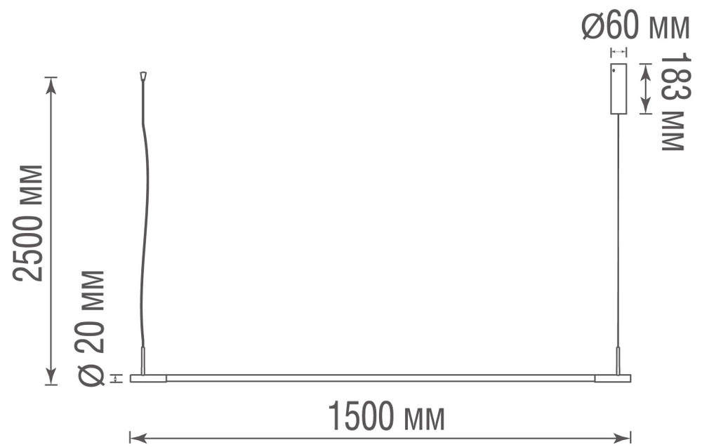 Подвесной LED светильник Supreme,  30Вт,  3000К