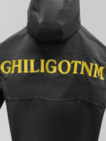 Парка MG 77268 комбинированная с кулиской на талии и капюшоном