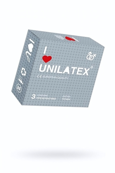 Презервативы Unilatex Dotted с точками №3 шт