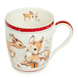 НАБОР ПОСУДЫ LEFARD "C НОВЫМ ГОДОМ" 3 ПР.: САЛАТНИК 800 МЛ, ТАРЕЛКА 19 СМ, КРУЖКА 400 МЛ (КОР=8НАБ.)