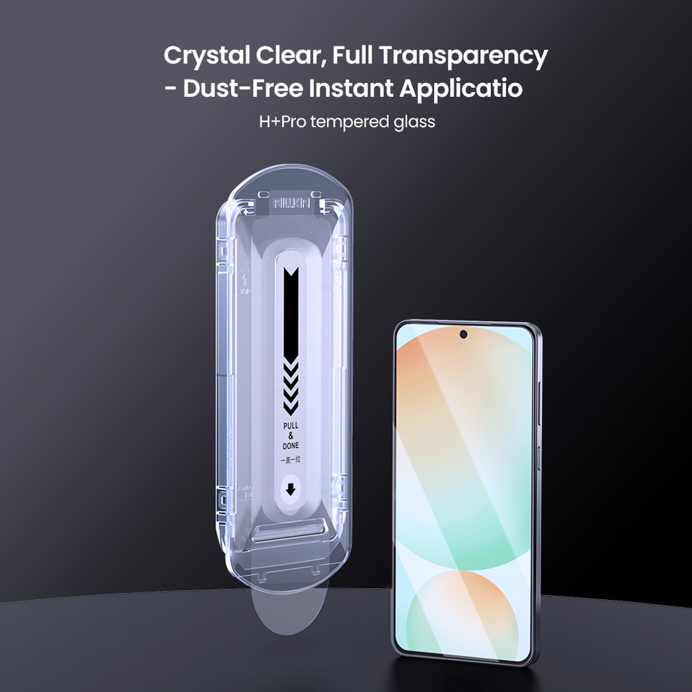 Стекло с прозрачными рамками от Nillkin для Samsung Galaxy S25 Edge, серия H+Pro Anti-Explosion Glass Screen Protector (в комплекте ванночка для установки)