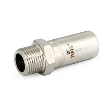 Вставка пресс Uni-Fitt 15 x 3/4" НР с наружной резьбой из нержавеющей стали 777S1530