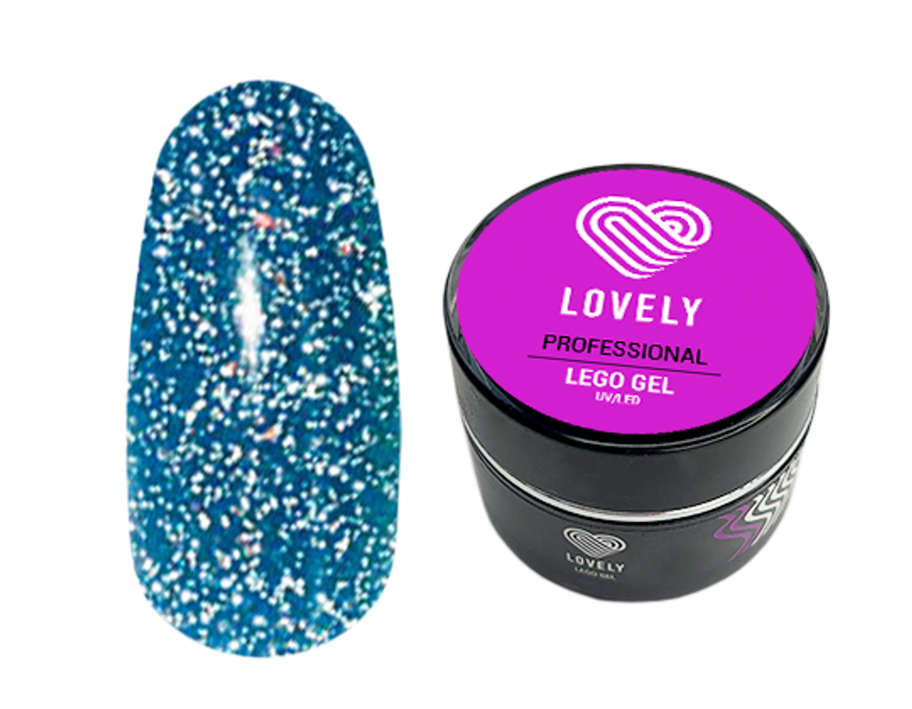 Гель для наращивания и укрепления Lovely, Lego Gel Lurex 05, 15 гр