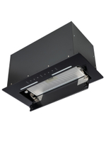 Вытяжка кухонная LedyDC-60GT (BLACK) черный, D150мм,1100м3/ч, полновстраиваемая, ИНВЕРТОРНЫЙ Мотор 110Ватт (Энергетическая эфф-ть класс А+), стекло 60см, сенсорное управление + управление жестами (MACBI)