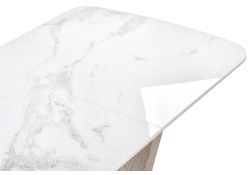 Обеденная группа Виргел светло-серый / белый / белая шагрень / дуб