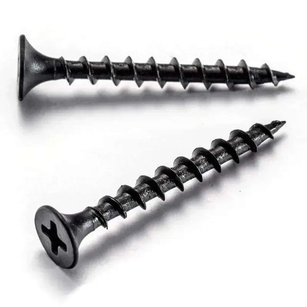 Саморезы по дереву черный 4,2х50мм (348 шт/1,2 кг), шурупы по дереву