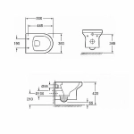 Унитаз подвесной Jacob Delafon Elite E21743RU-BL безободковый, с инсталляцией, с крышкой микролифт, белый/кнопка матовая черная