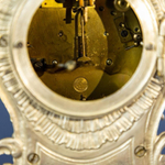 Антикварный каминный часовой гарнитур