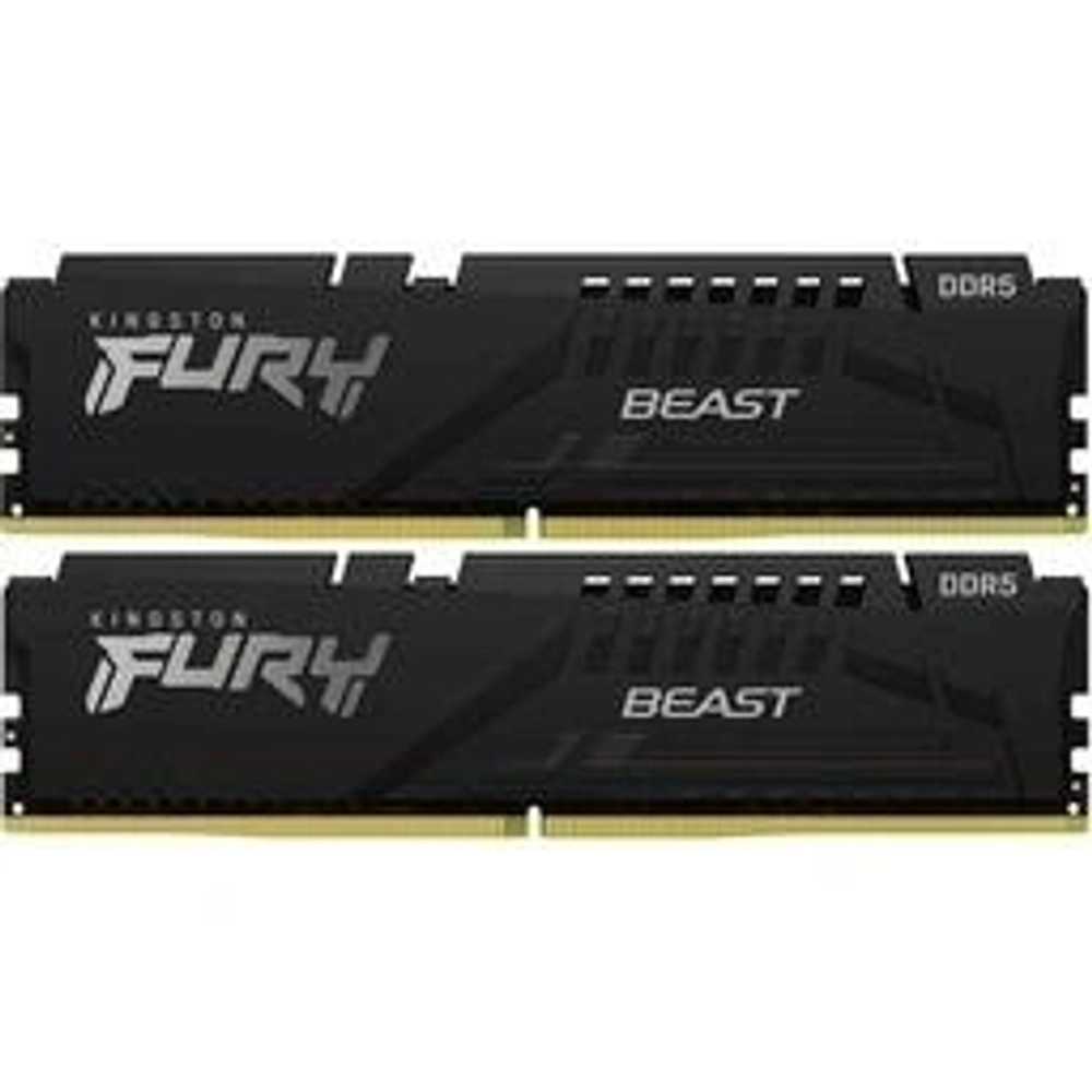 Память оперативная Kingston DDR5 2x32GB 5200MHz Fury Beast Black Expo RTL Gaming (KF552C40BB2K2-64)