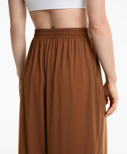 OYSHO Брюки широкого кроя Light Touch, коричневый