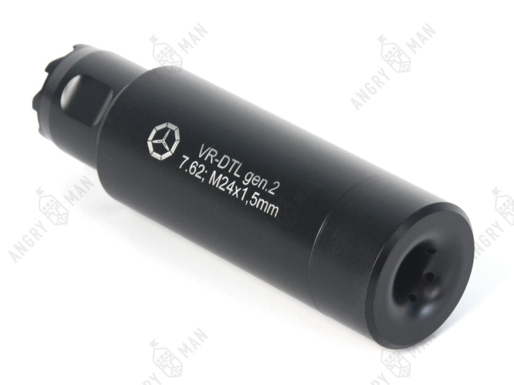 Дожигатель VR-DTLS gen2 (сталь), М24х1,5,калибр 7,62, Вектор-7,62