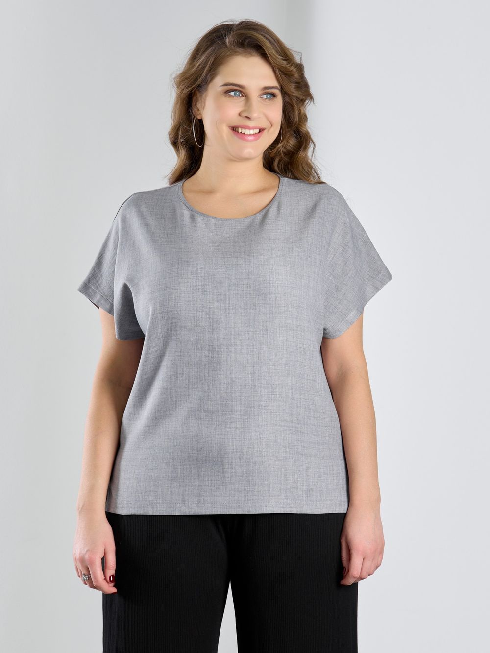 Блузка Женский каприз-3 Виотекс СЕРЫЙ