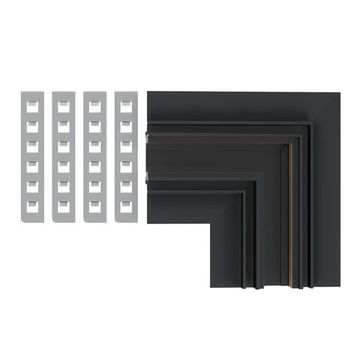 ST1007.429.12 Угол-соединитель для встраиваемого магнитного шинопровода под ГКЛ 12мм ST-Luce Черный SKYLINE 48+