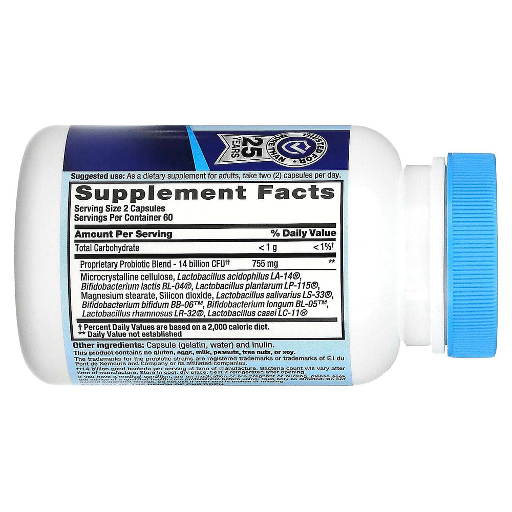 Nutrition Now, Пробиотик PB 8 ™, 14 миллиардов, 120 капсул (7 миллиардов на капсулу)