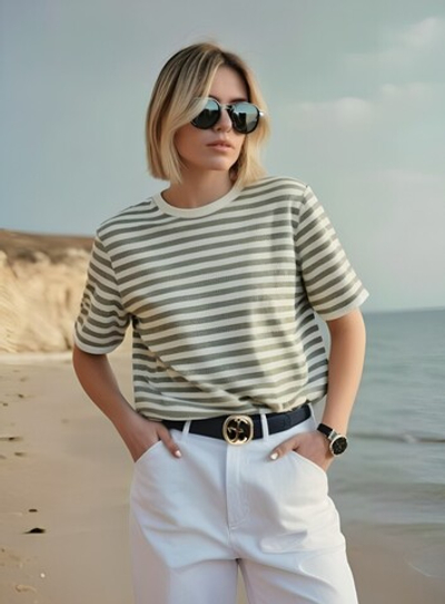 Футболка женская "356 полоса К.Л" (Галатея)