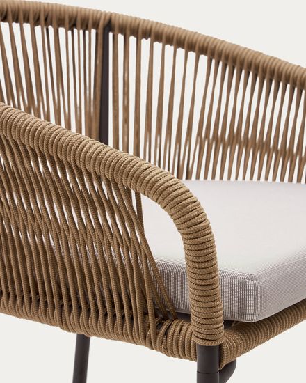 Веревочный барный стул Yanet бежевый 80 см Испания La Forma