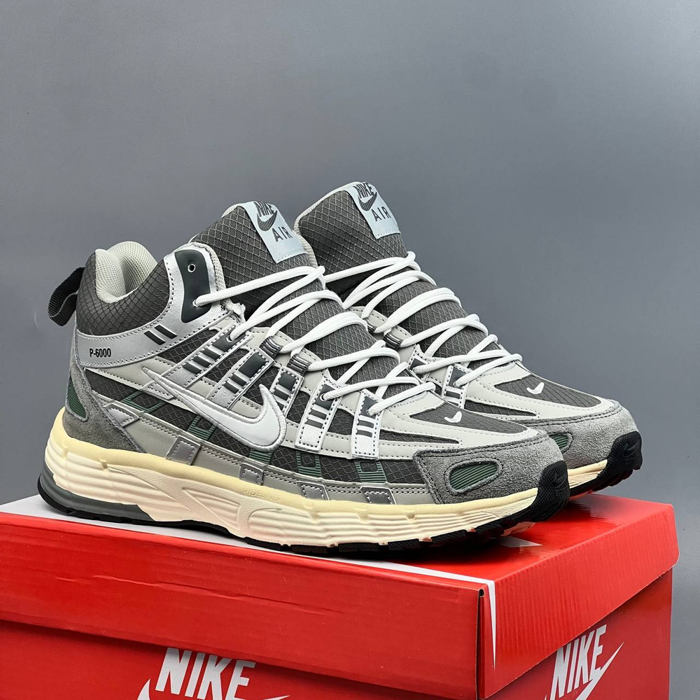 Кроссовки Nike P-6000 на меху #375 (сер.)