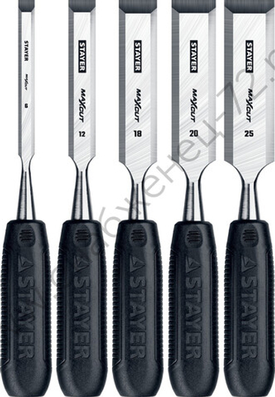 STAYER Max-Cut 5 предм., Набор стамесок (1820-H5)