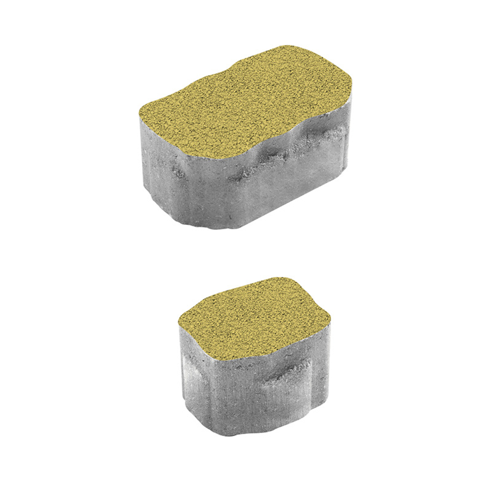 Тротуарная плитка Арена - Гранит Желтый, комплект из 2 видов плит