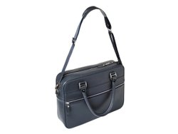 Деловая сумка из натуральной кожи "Alverio Blue"