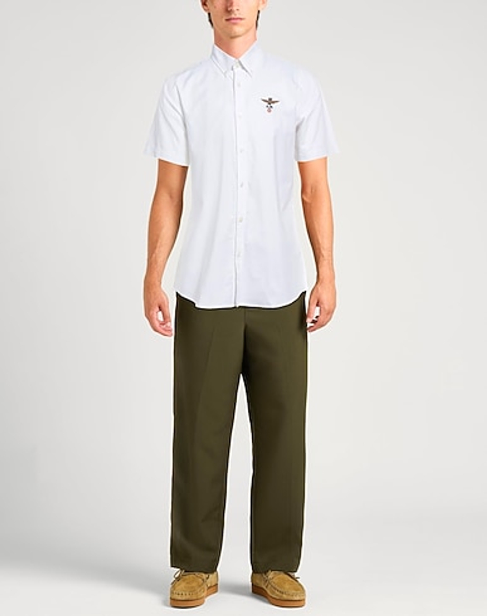 Рубашка муж. AERONAUTICA 1243 белый кор. рукав