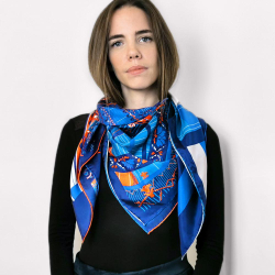 Платок 105х105 Petrusse Paris Marine