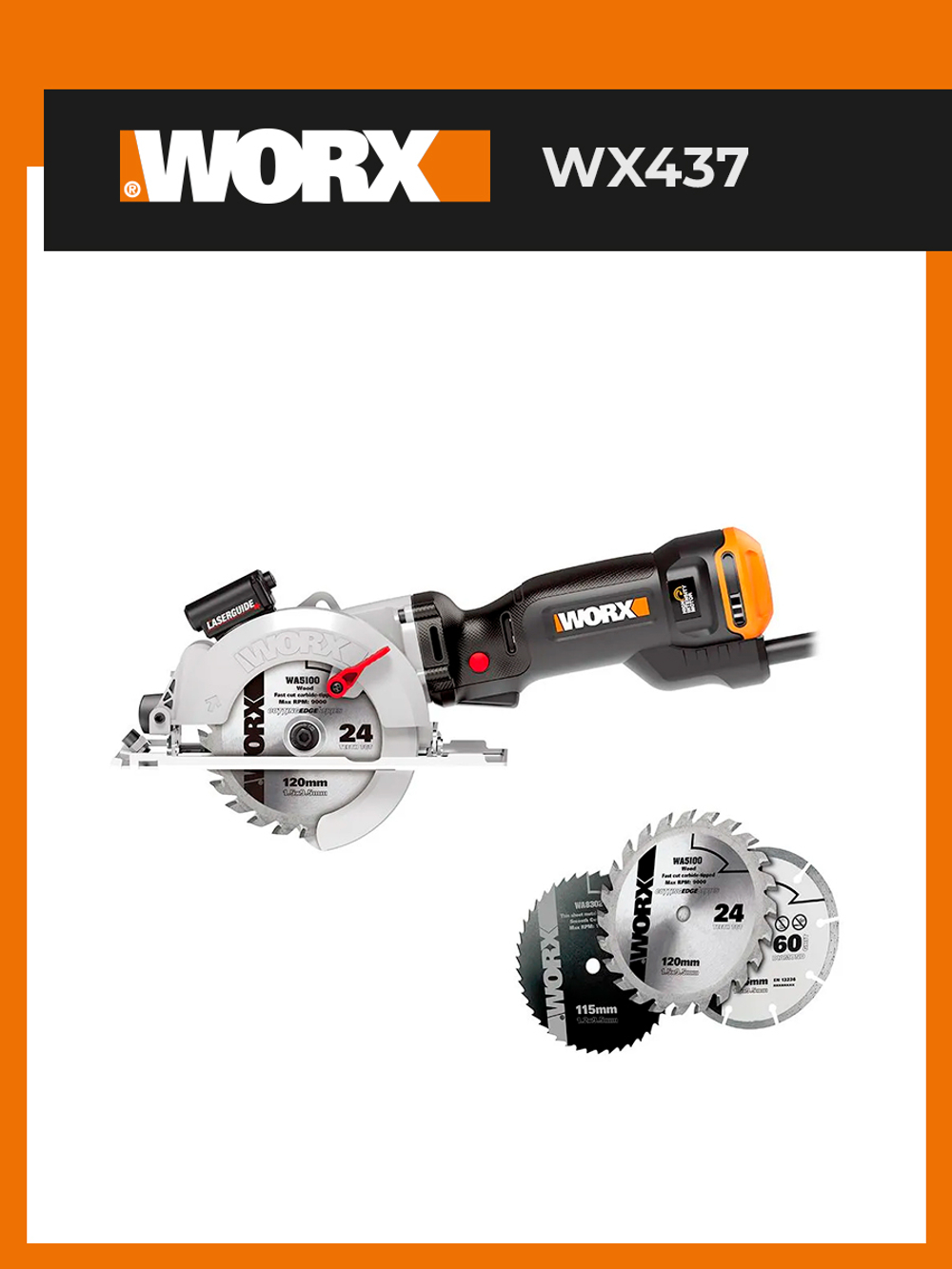 Дисковая пила WORX WX437