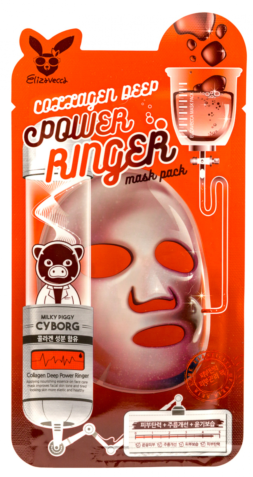 Маска для лица Elizavecca Collagen Deep Power Ringer тканевая Коллаген 23 мл