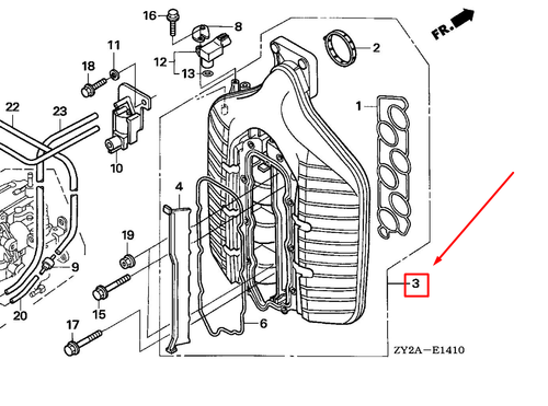 17110-ZY3-003 MANIFOLD, INTAKE