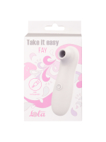 Перезаряжаемый вакуумно-волновой стимулятор Take it Easy Fay White 9023-01lola